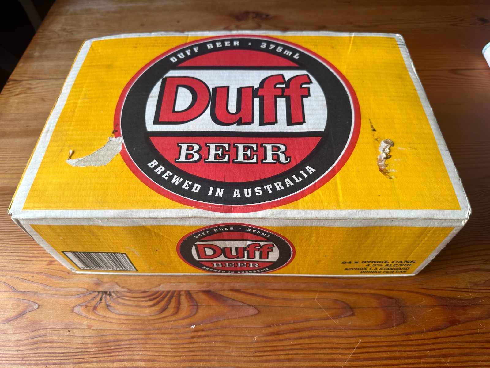 RARE 1990s Duff Beer 24-Can Carton – The Simpsons Collectible – Display Only RARE 1990s Duff Beer 24-Can Carton – The Simpsons Collectible – Display Only