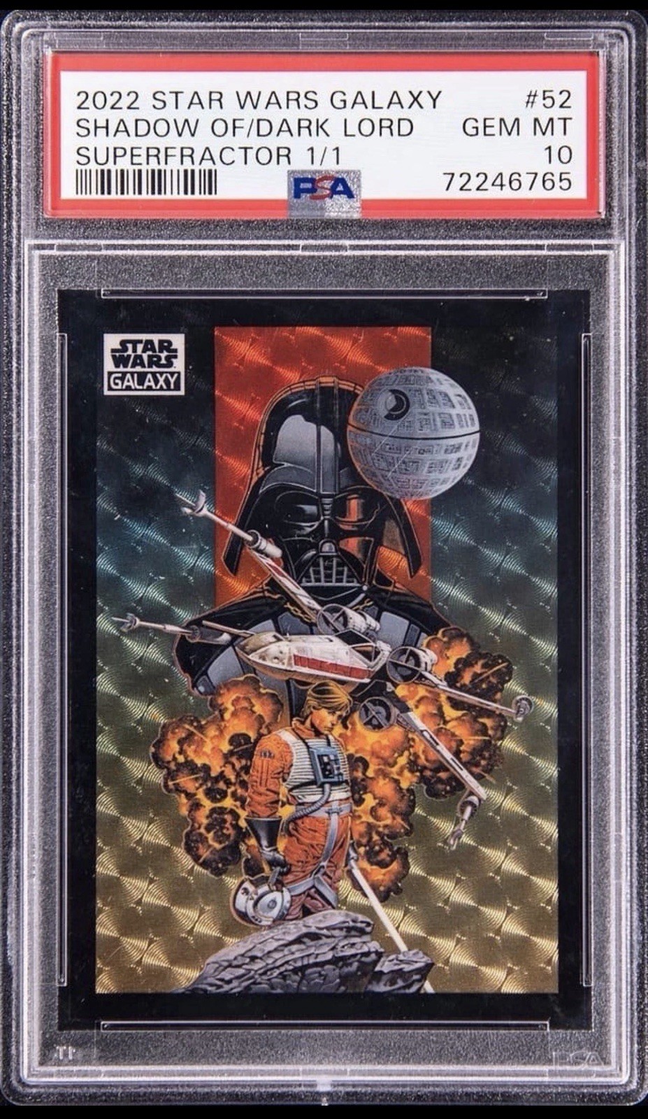 2022 Star Wars Galaxy Shadow Of The Dark Lord Darth Vader Superfractor PSA 10 /1 2022 Star Wars Galaxy Shadow Of The Dark Lord Darth Vader Superfractor PSA 10 /1