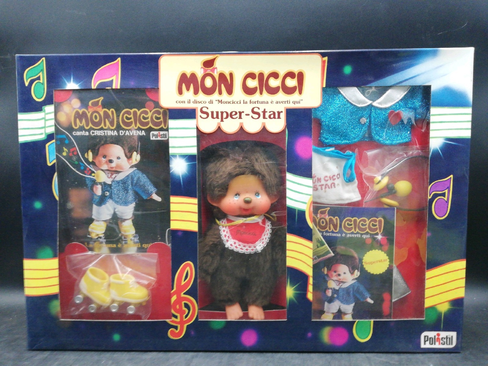 MON CICCI Polistil Monchhichi Oatmeal Kiki Plush Super Star 45 Rpm TV Title