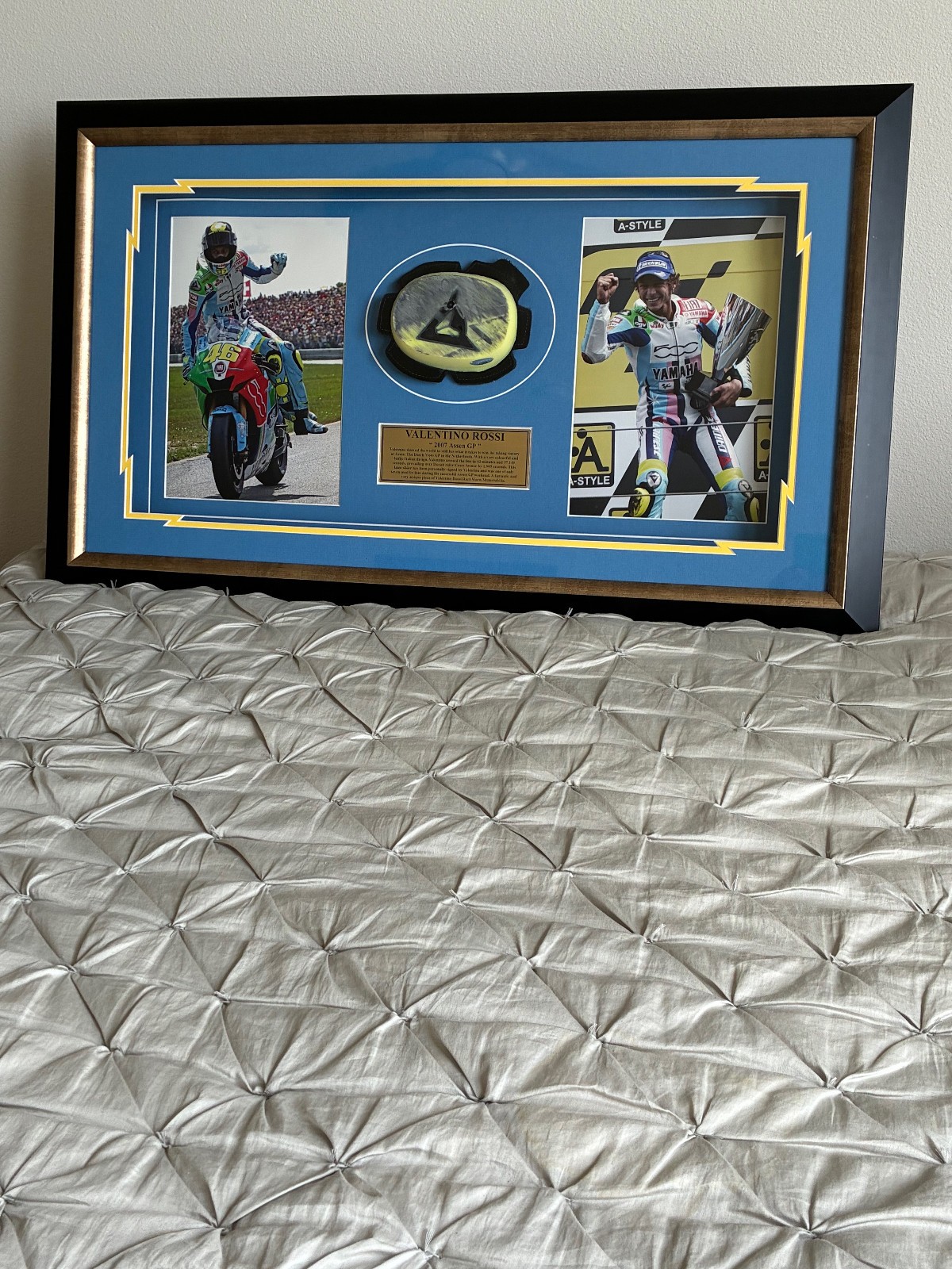 Valentino Rossi MotoGP Used & Signed Knee Slider; AC Collectables; Authenticated Valentino Rossi MotoGP Used & Signed Knee Slider; AC Collectables; Authenticated