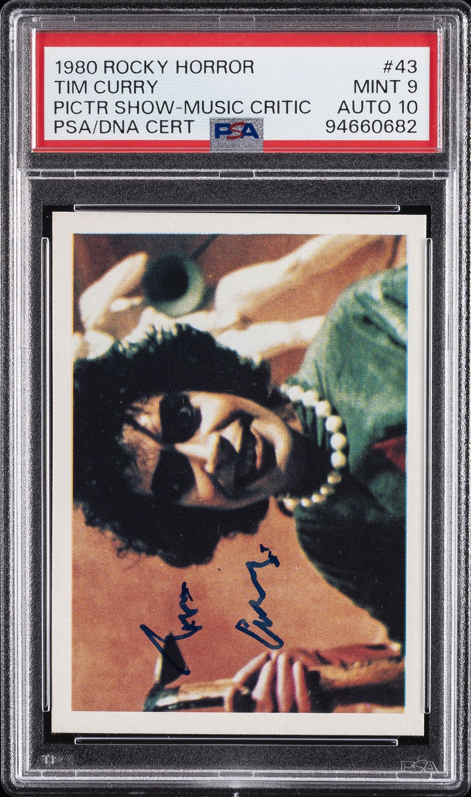 1980 ROCKY HORROR PICTURE SHOW #43 MUSIC CRITIC PSA 9 AUTO 10 1980 ROCKY HORROR PICTURE SHOW #43 MUSIC CRITIC PSA 9 AUTO 10