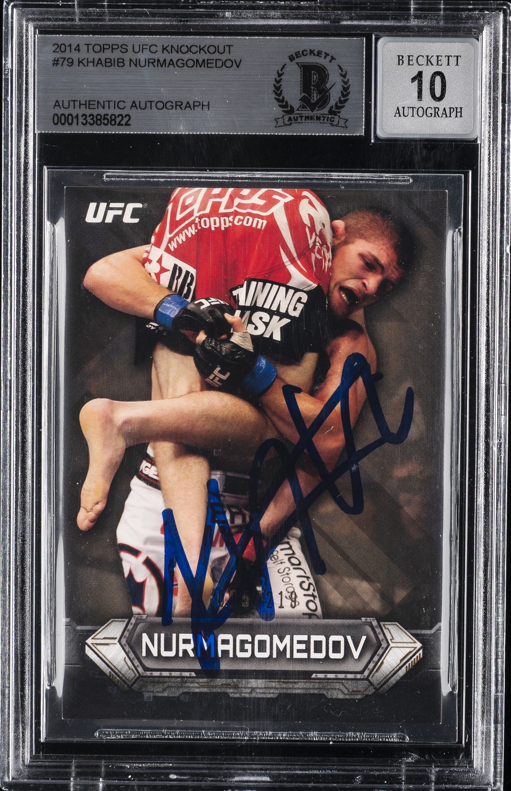 2014 TOPPS UFC KNOCKOUT #79 KHABIB NURMAGOMEDOV BGS AUTHENTIC 2014 TOPPS UFC KNOCKOUT #79 KHABIB NURMAGOMEDOV BGS AUTHENTIC