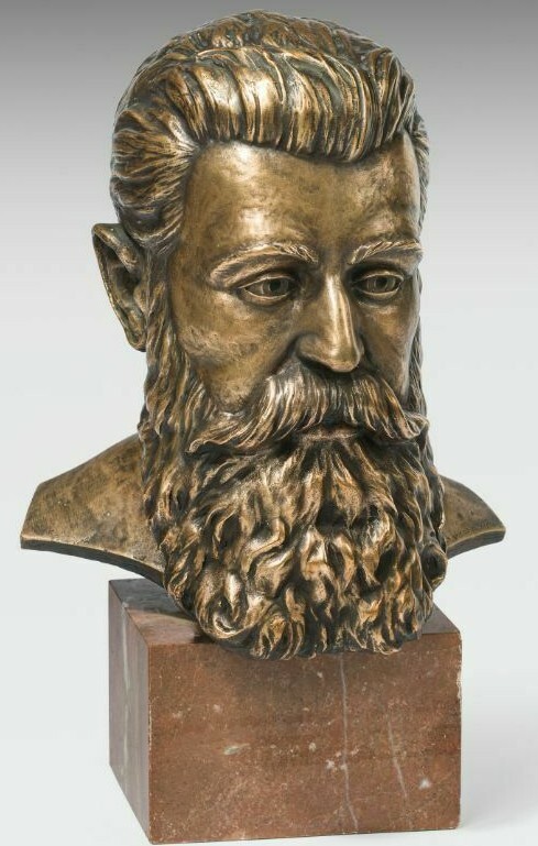 Rare, Large, Antique Bronze of THEODOR HERZL, E. Schick, Praha 1935 Rare, Large, Antique Bronze of THEODOR HERZL, E. Schick, Praha 1935