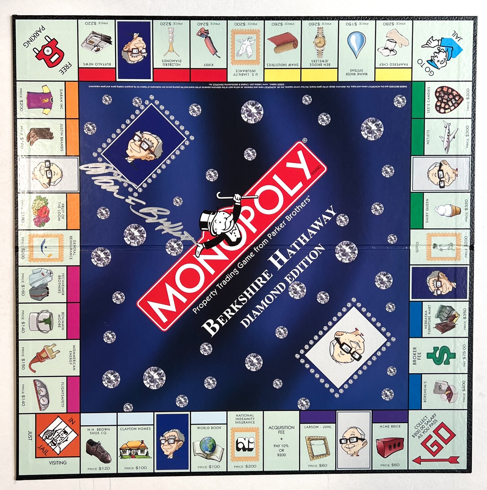 Warren Buffett REAL hand SIGNED Berkshire Hathaway Monopoly Board Game JSA LOA Warren Buffett REAL hand SIGNED Berkshire Hathaway Monopoly Board Game JSA LOA