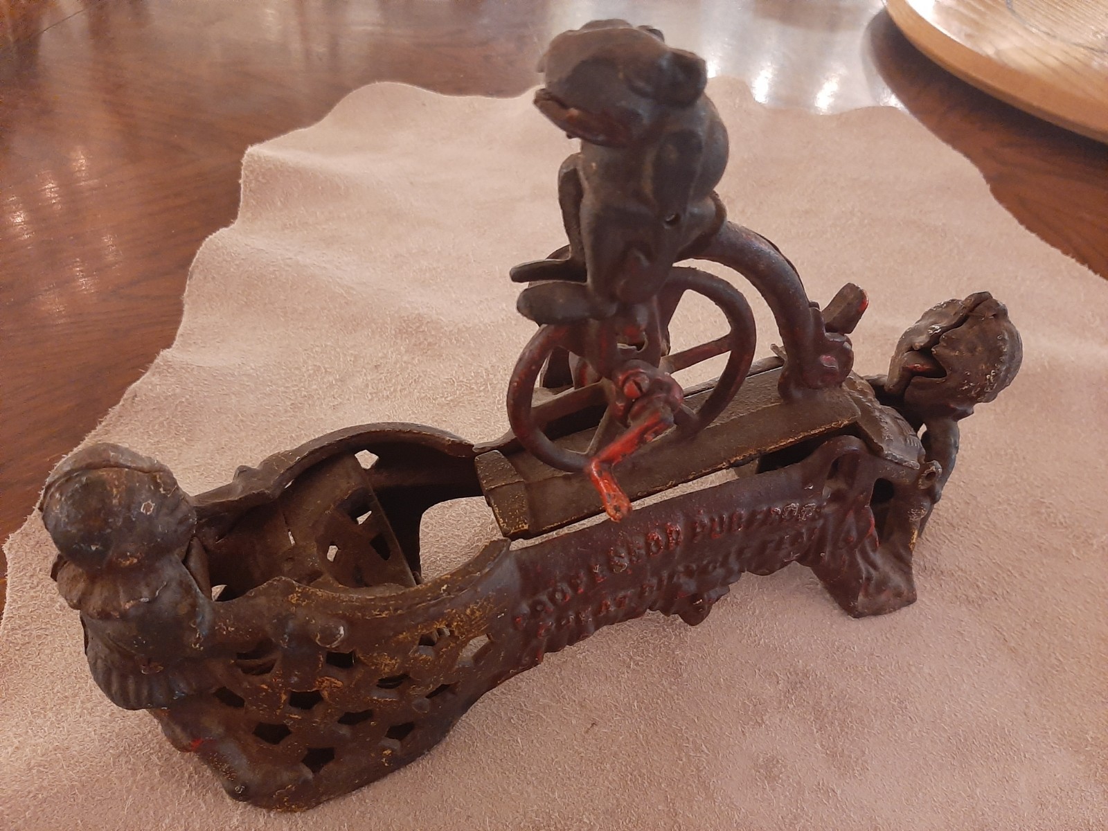 professor pug frogs great bicycle feat cast iron bank professor pug frogs great bicycle feat cast iron bank