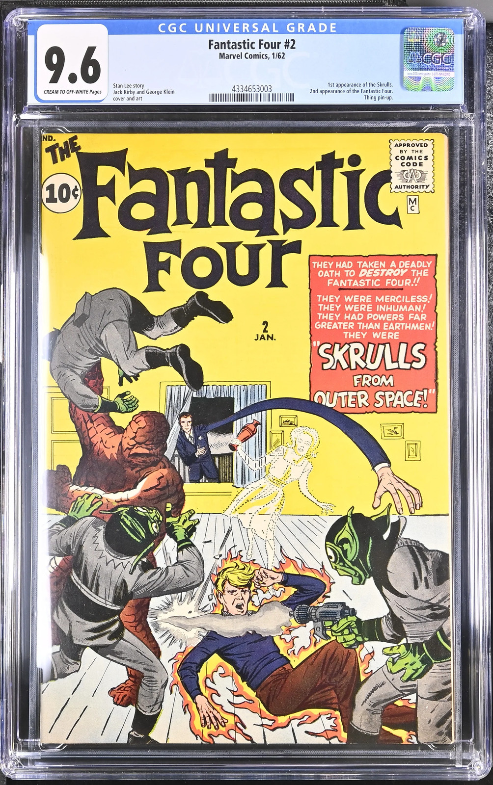 Fantastic Four (1961 1st Series Marvel) #  2 CGC: CGC 9.6 (4334653003)
