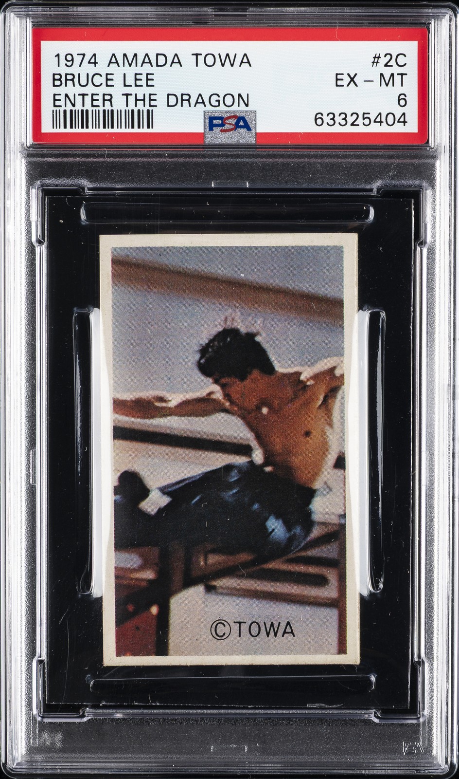 1974 AMADA TOWA ENTER THE DRAGON #2C BRUCE LEE PSA 6