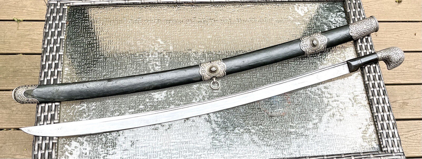 Vintage Antique 1909 Russian Niello Silver KKV Zlatoust Cossack Sword Shashka