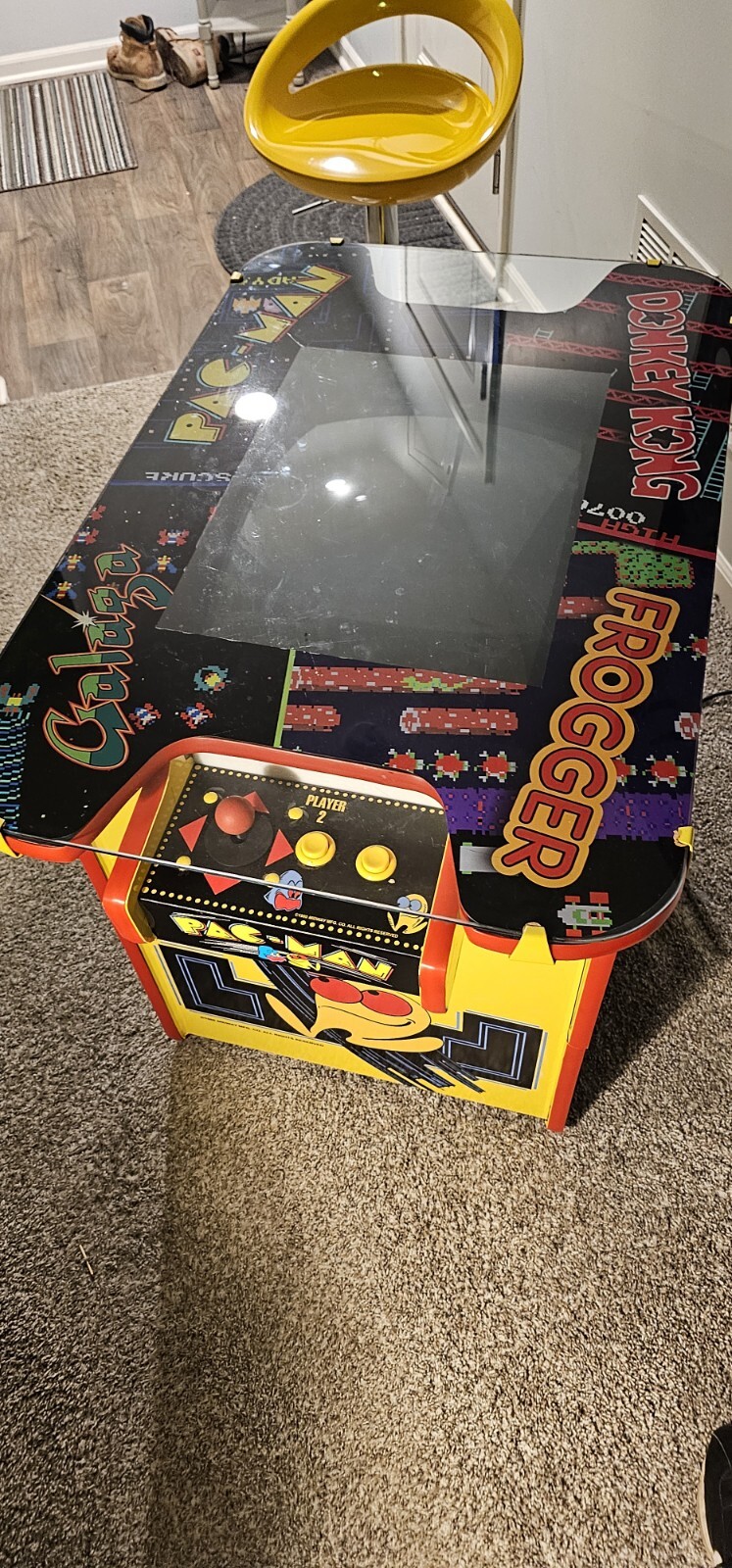Ms Pacman Arcade Tabletop Bally Midway. Restored & Customized To Pacman Theme. 