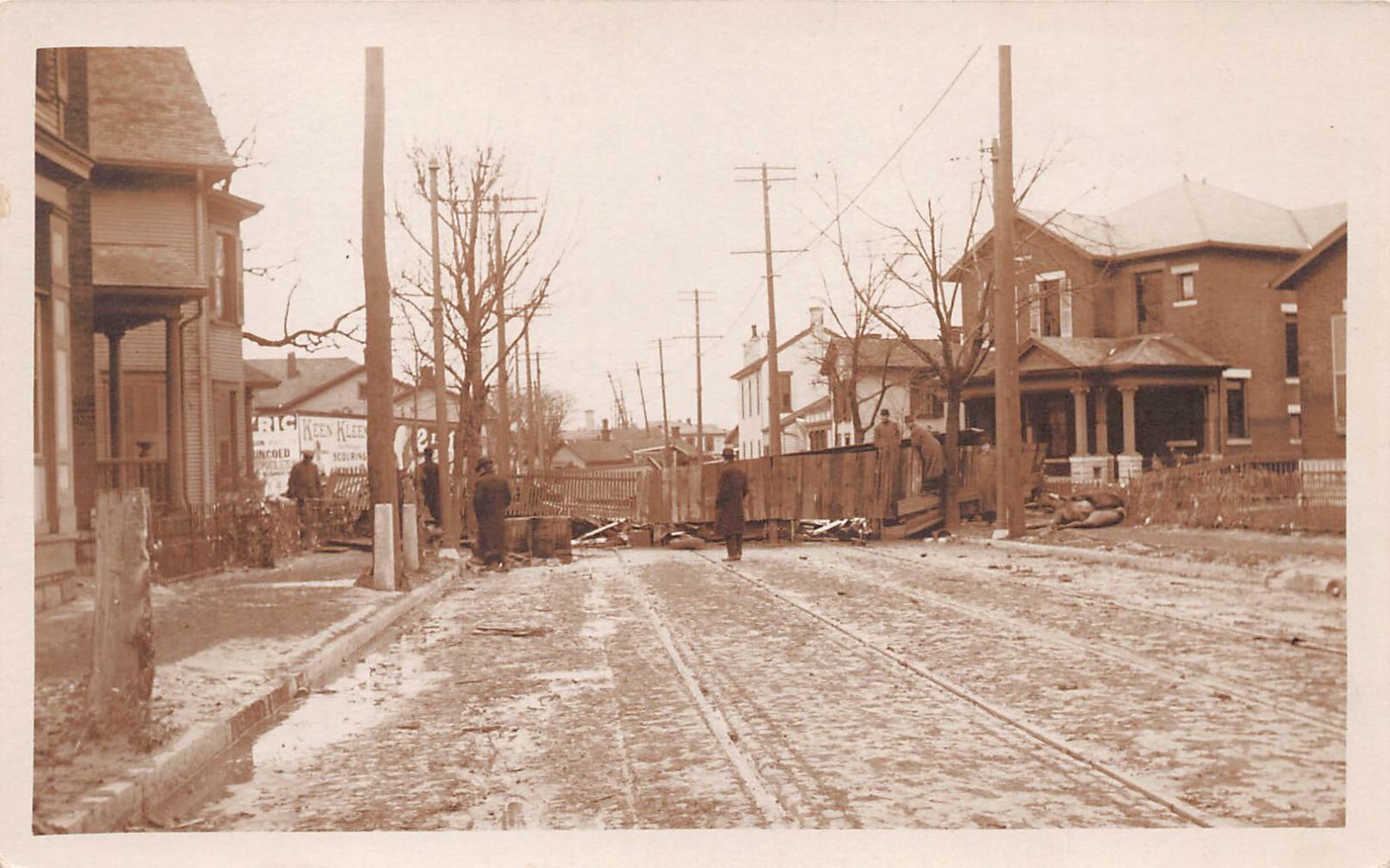 RPPC Peru IN Indiana Disaster 1913 Flood Flooding Main Street Photo Postcard C33 RPPC Peru IN Indiana Disaster 1913 Flood Flooding Main Street Photo Postcard C33