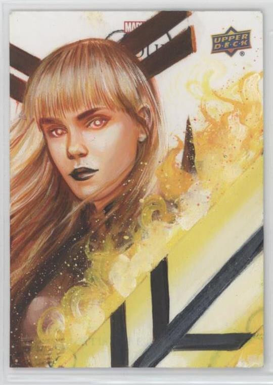 2024 Marvel Unbound Fred Ian Sketch Card Magik STUNNING - ALMOST GLOWS IN HAND