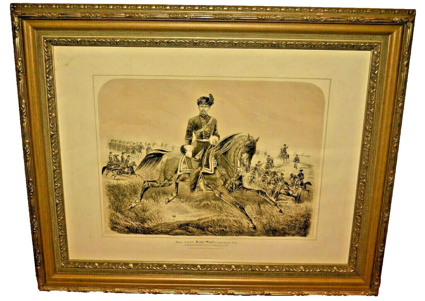 CHARLES MAGNUS Original Military Battle Portrait Landscape Civil War Lithograph
