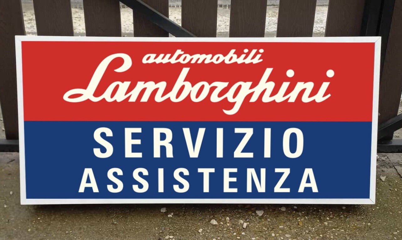 RARE 1980’s LAMBORGHINI SERVICE DEALERSHIP SHOWROOM GARAGE ILLUMINATED SIGN RARE 1980’s LAMBORGHINI SERVICE DEALERSHIP SHOWROOM GARAGE ILLUMINATED SIGN