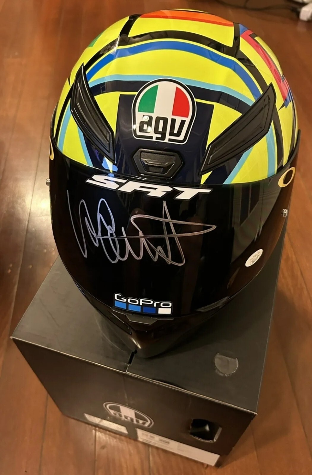 Authentic AGV K1 Full Face Helmet MotoGP Signed Legend Valentino Rossi COA JSA