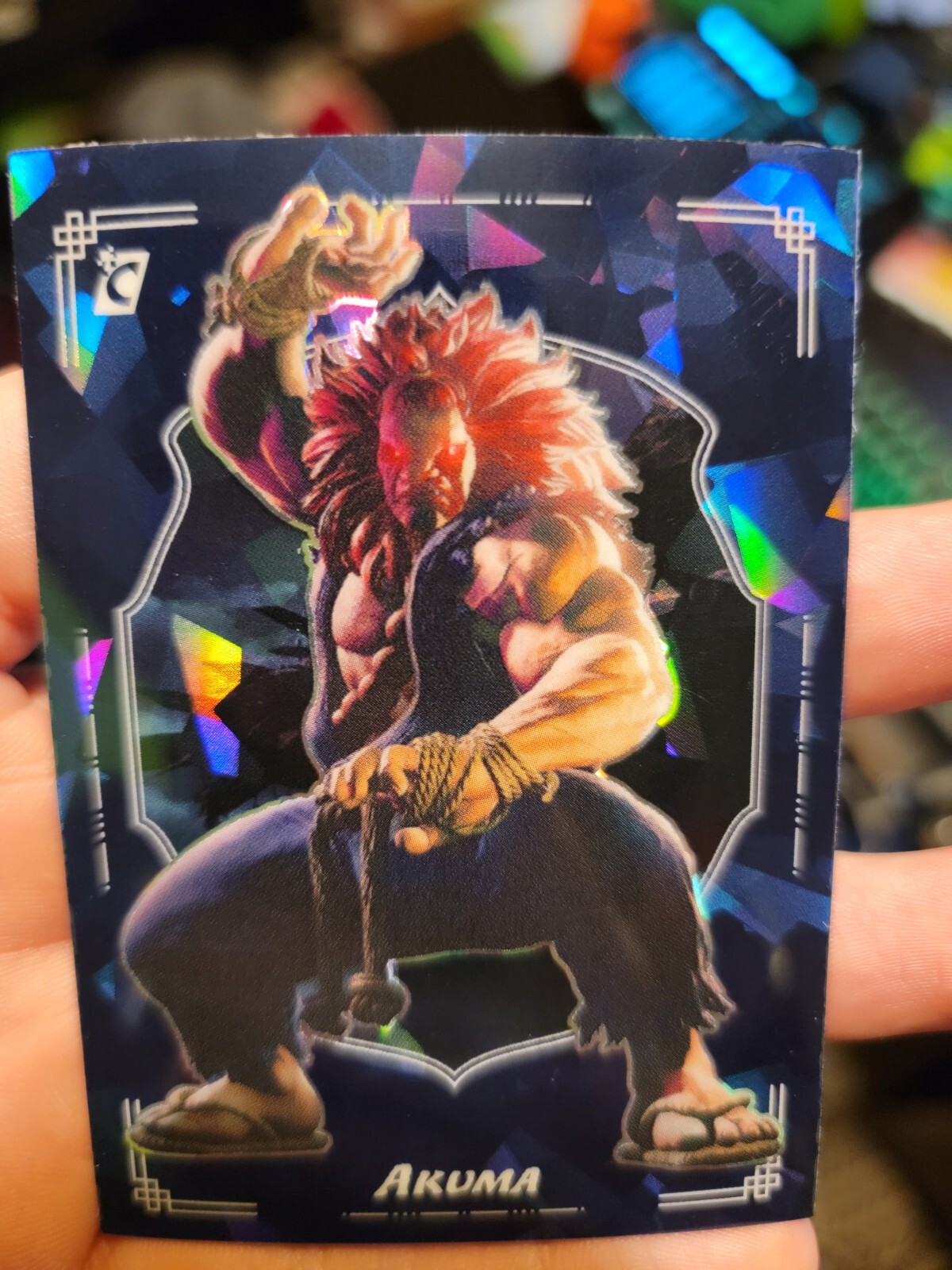 2023 Cardsmiths Street Fighter Series 1 Sapphire Refractor Gemstone #1 Akuma 1/5