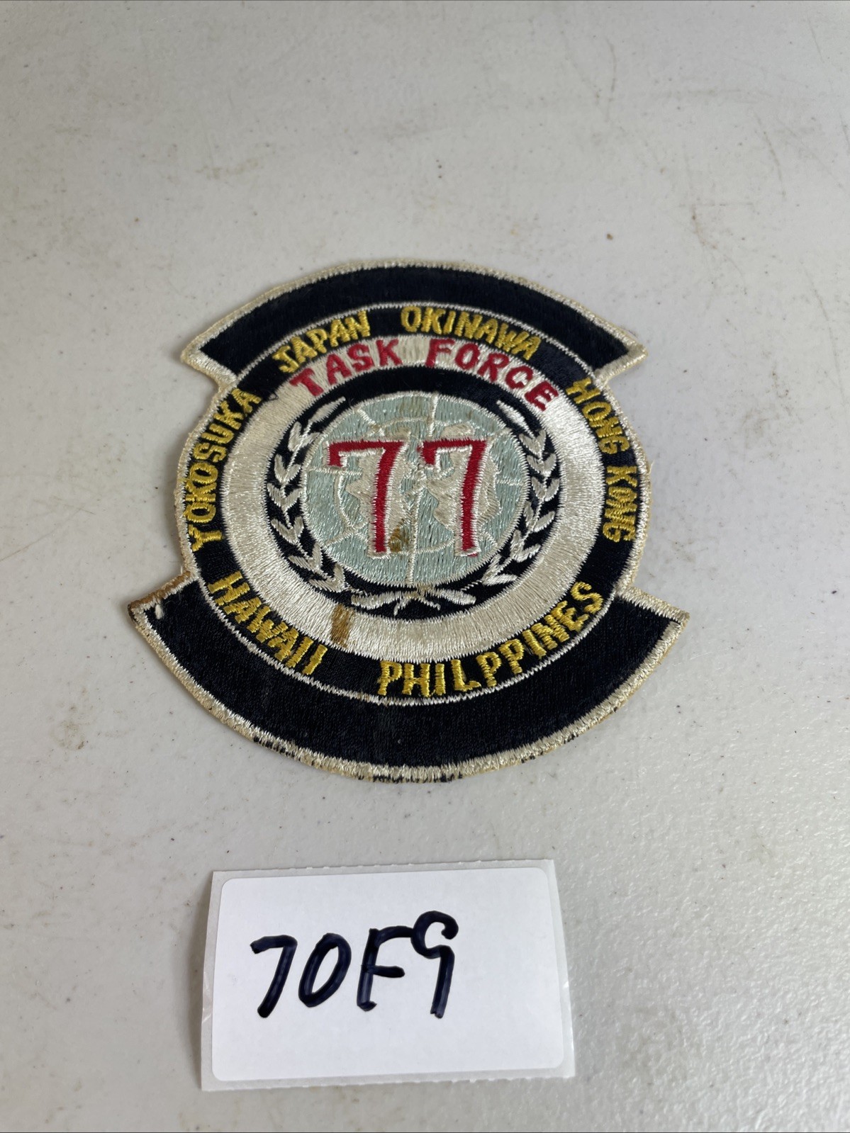 Task Force 77 Patch Japan Okinawa Hong Kong Hawaii Yokosuka Navy Theater 70F9 Task Force 77 Patch Japan Okinawa Hong Kong Hawaii Yokosuka Navy Theater 70F9