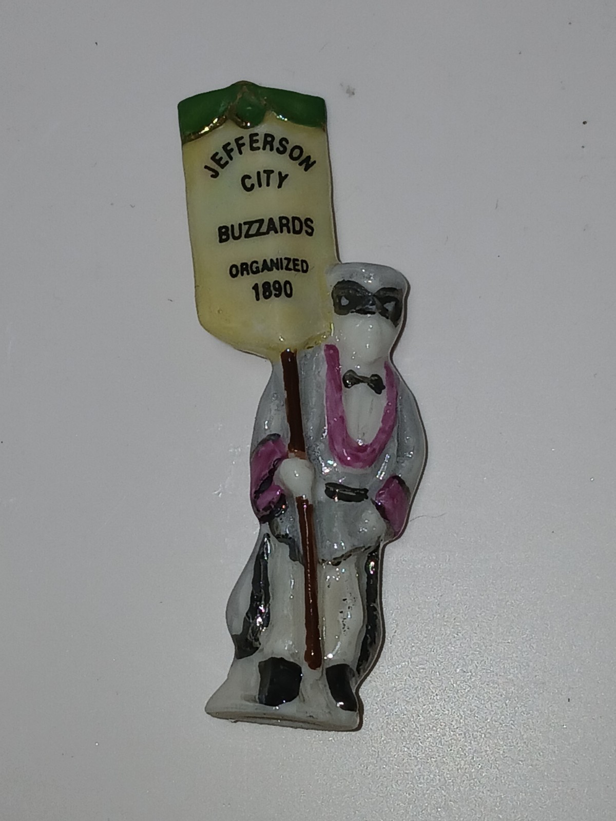 2001 Haydel's bakery King Cake Baby Jefferson Buzzards Banner porcelain Proof