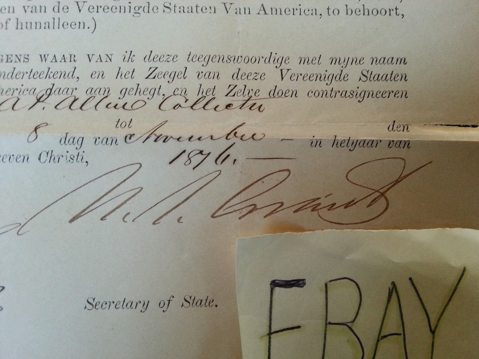 Ulysses S Grant President Autograph Ulysses S Grant President Autograph