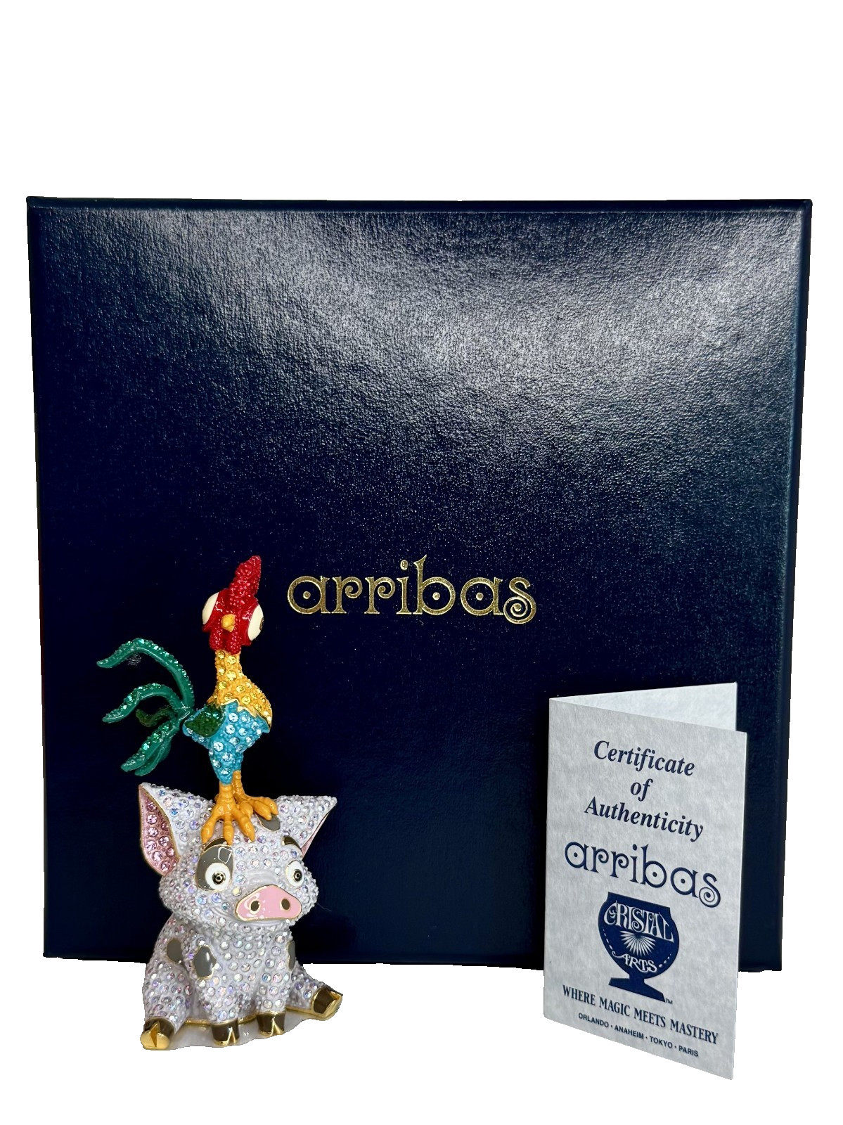 Disney Parks Arribas Brothers HeiHei Pua Jeweled Figurine LE 24/250 Moana Disney Parks Arribas Brothers HeiHei Pua Jeweled Figurine LE 24/250 Moana