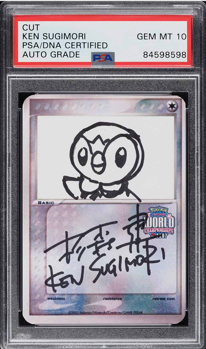 Piplup - Ken Sugimori Signed Autograph Pokemon Cut PSA/DNA 10 AUTO PSA Piplup - Ken Sugimori Signed Autograph Pokemon Cut PSA/DNA 10 AUTO PSA