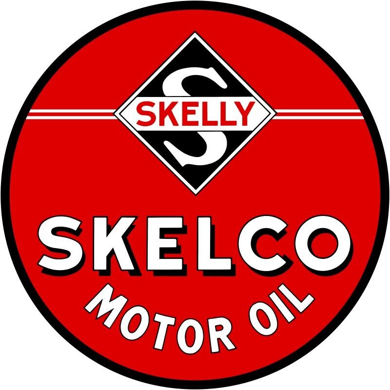 Skelly Oil Company SKELCO Motor Oil NEW Sign: 28 Skelly Oil Company SKELCO Motor Oil NEW Sign: 28