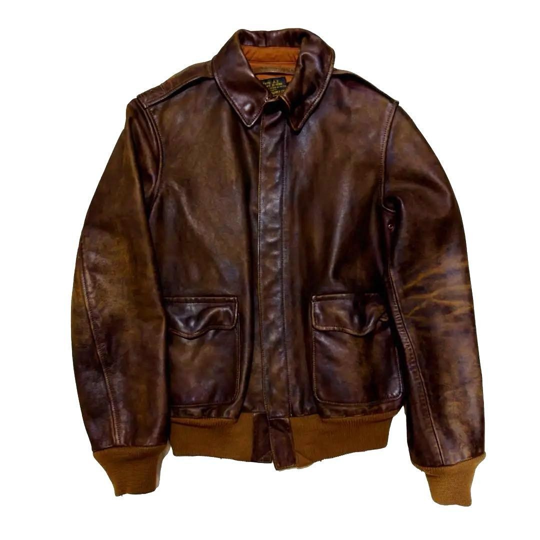 RRL Masterpiece A2 Leather Jacket Xs Men Rare Ralph Lauren Model Limited Edition