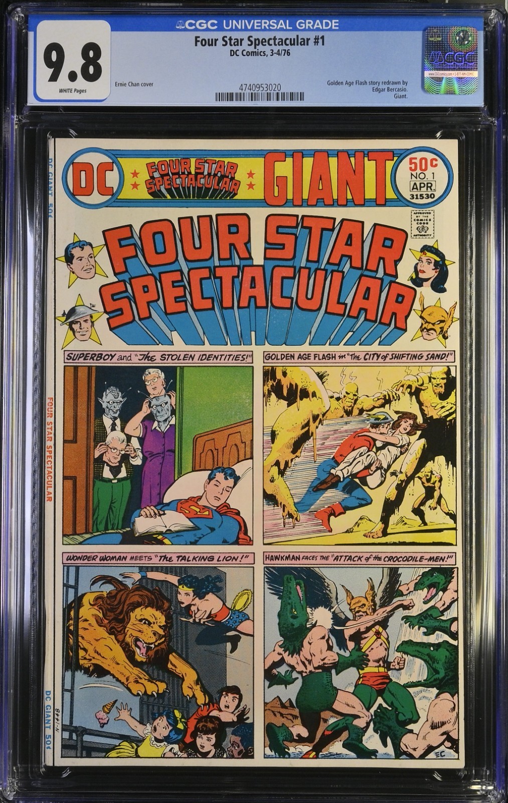 ⚡ Four Star Spectacular #1 CGC 9.8 WP DC 1976 Golden Age Flash Giant Rare ⚡ Four Star Spectacular #1 CGC 9.8 WP DC 1976 Golden Age Flash Giant Rare