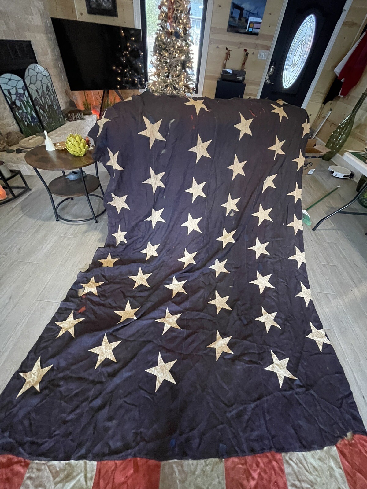 45 Star US FLAG VERY RARE 1890s 12'x18' Spanish American War BATTLE FLAG 45 Star US FLAG VERY RARE 1890s 12'x18' Spanish American War BATTLE FLAG