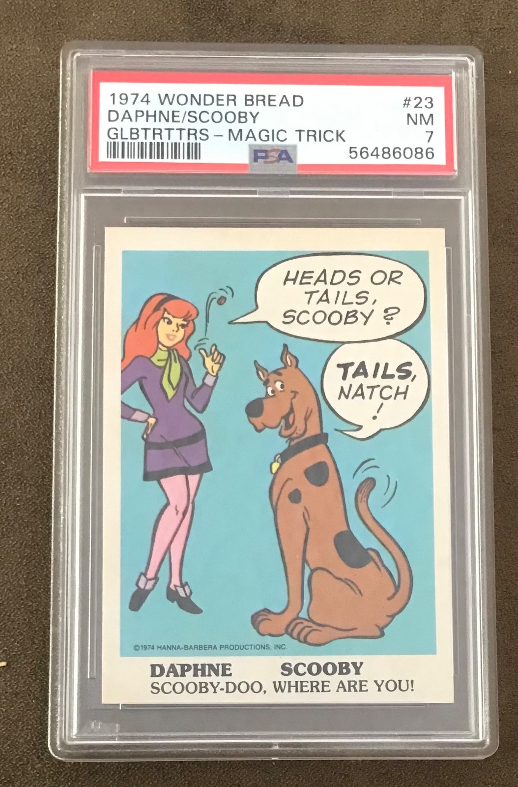 1974 Wonder Bread Hanna Barbera Scooby Doo Where Are You Scooby Rookie PSA #23 1974 Wonder Bread Hanna Barbera Scooby Doo Where Are You Scooby Rookie PSA #23