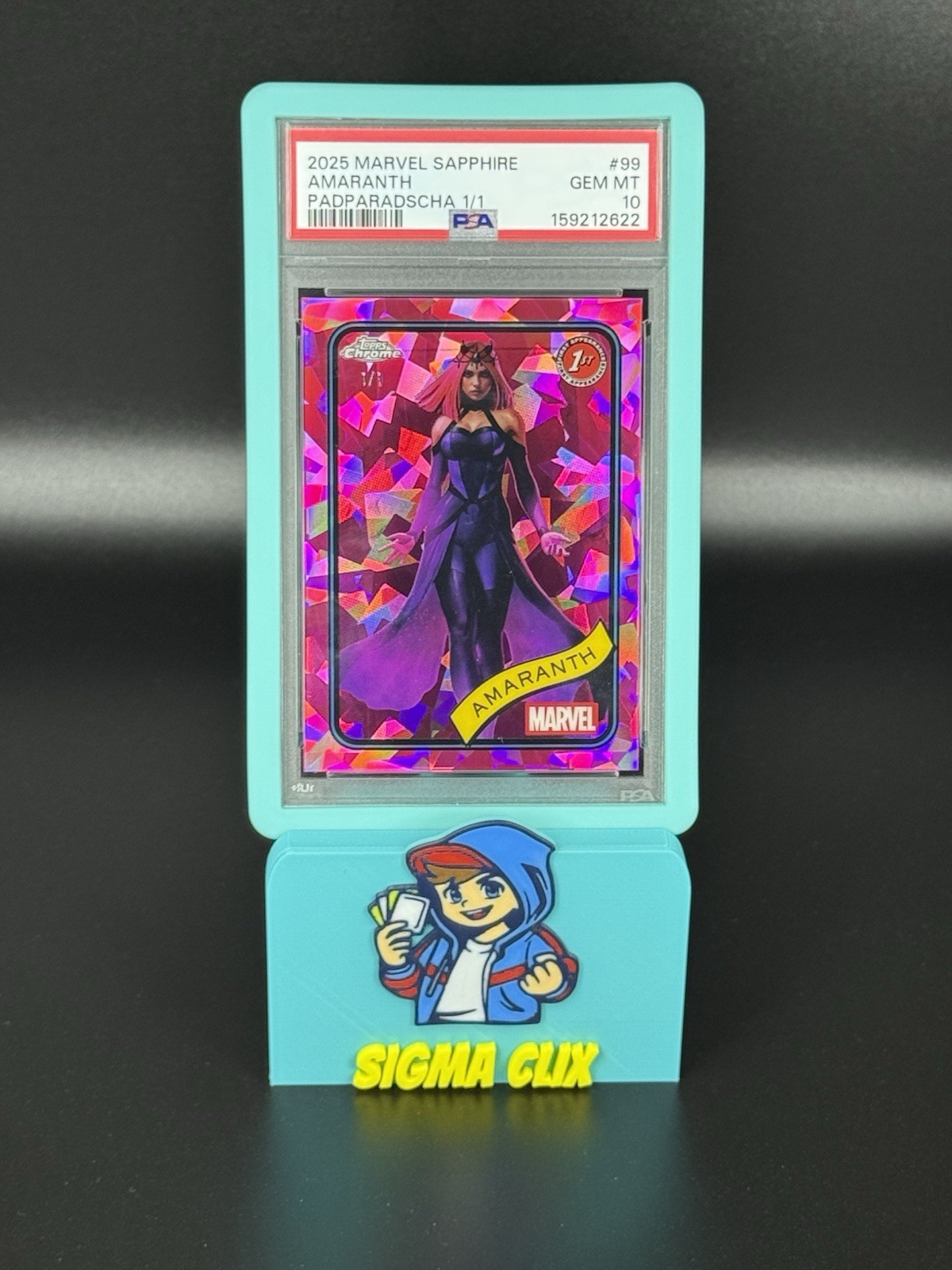 Amaranth 1st Appearance Padparadscha 1/1 PSA 10 2025 Topps Chrome Sapphire 🌸💖