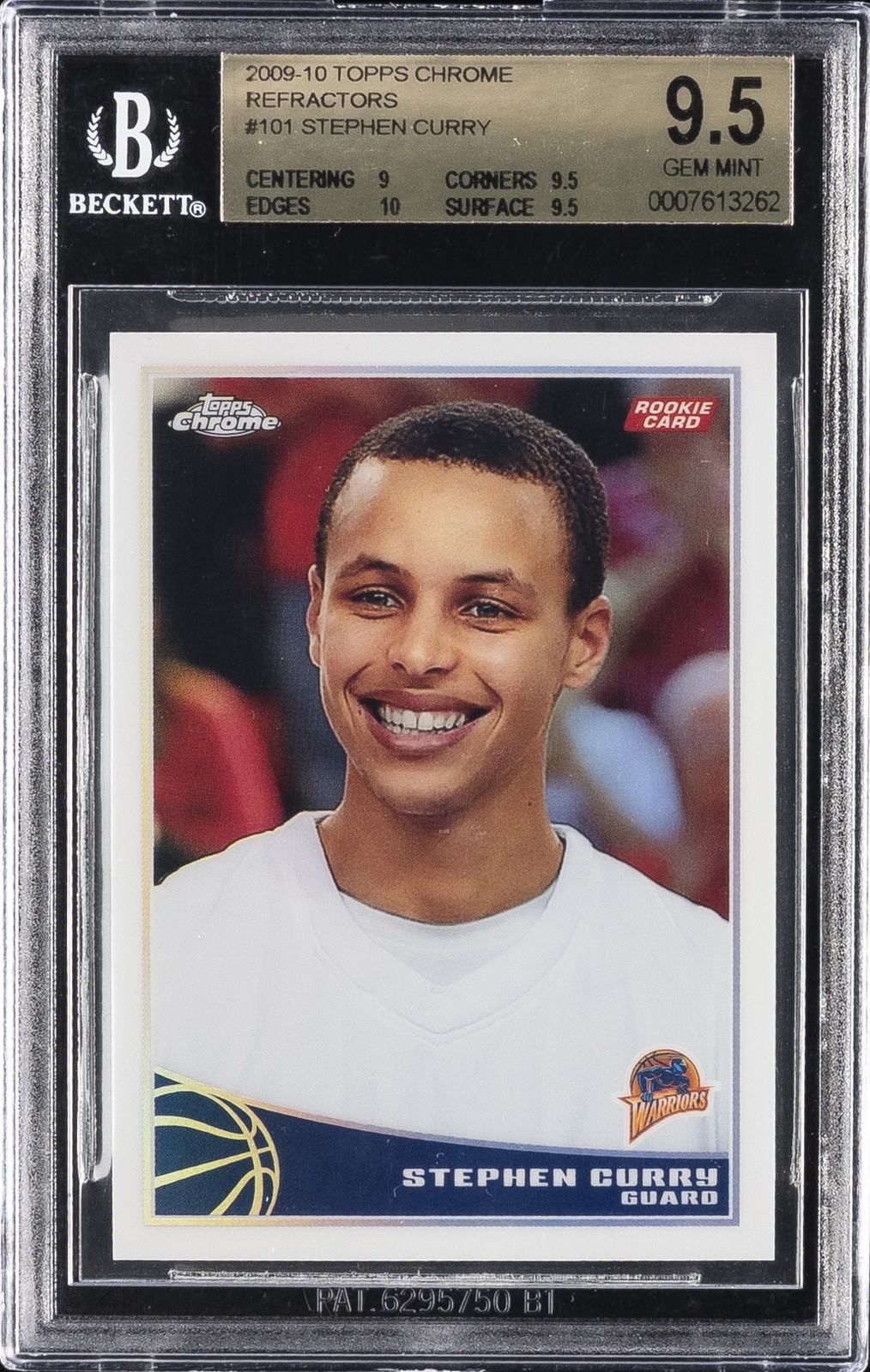 2009-10 TOPPS CHROME REFRACTORS/500 #101 STEPHEN CURRY BGS 9.5 2009-10 TOPPS CHROME REFRACTORS/500 #101 STEPHEN CURRY BGS 9.5