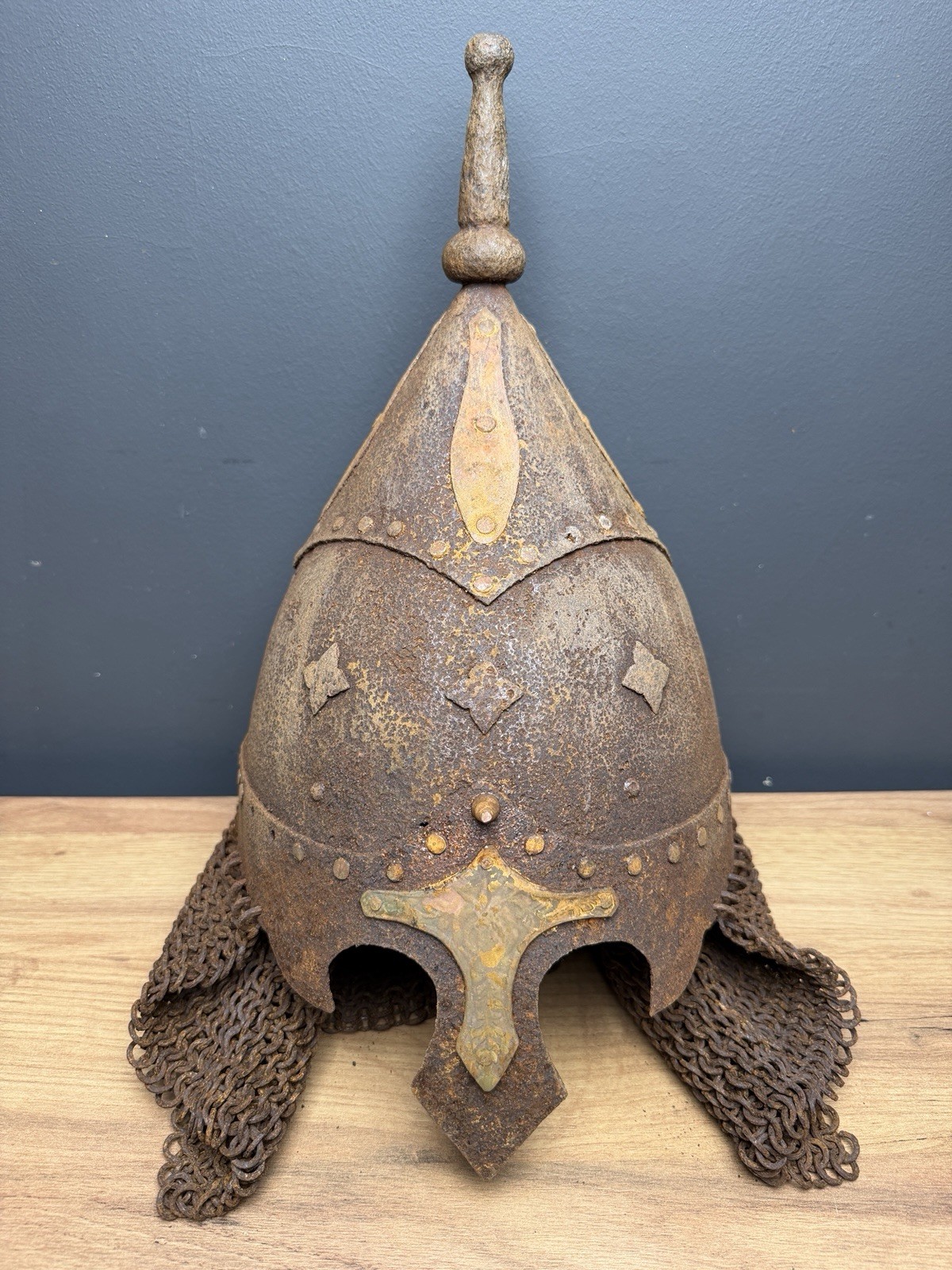 Authentic Restored 11th-12th Century Norman Viking Helmet – Museum Grade Authentic Restored 11th-12th Century Norman Viking Helmet – Museum Grade