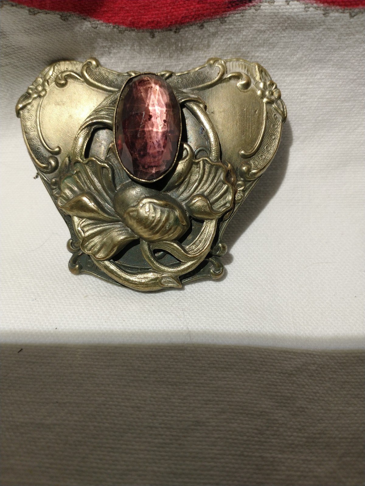 ANTIQUE WOMENS  SUFFRAGE Art Nouveau BILLY POSSUM TAFT BROOCH PIN POLITICAL