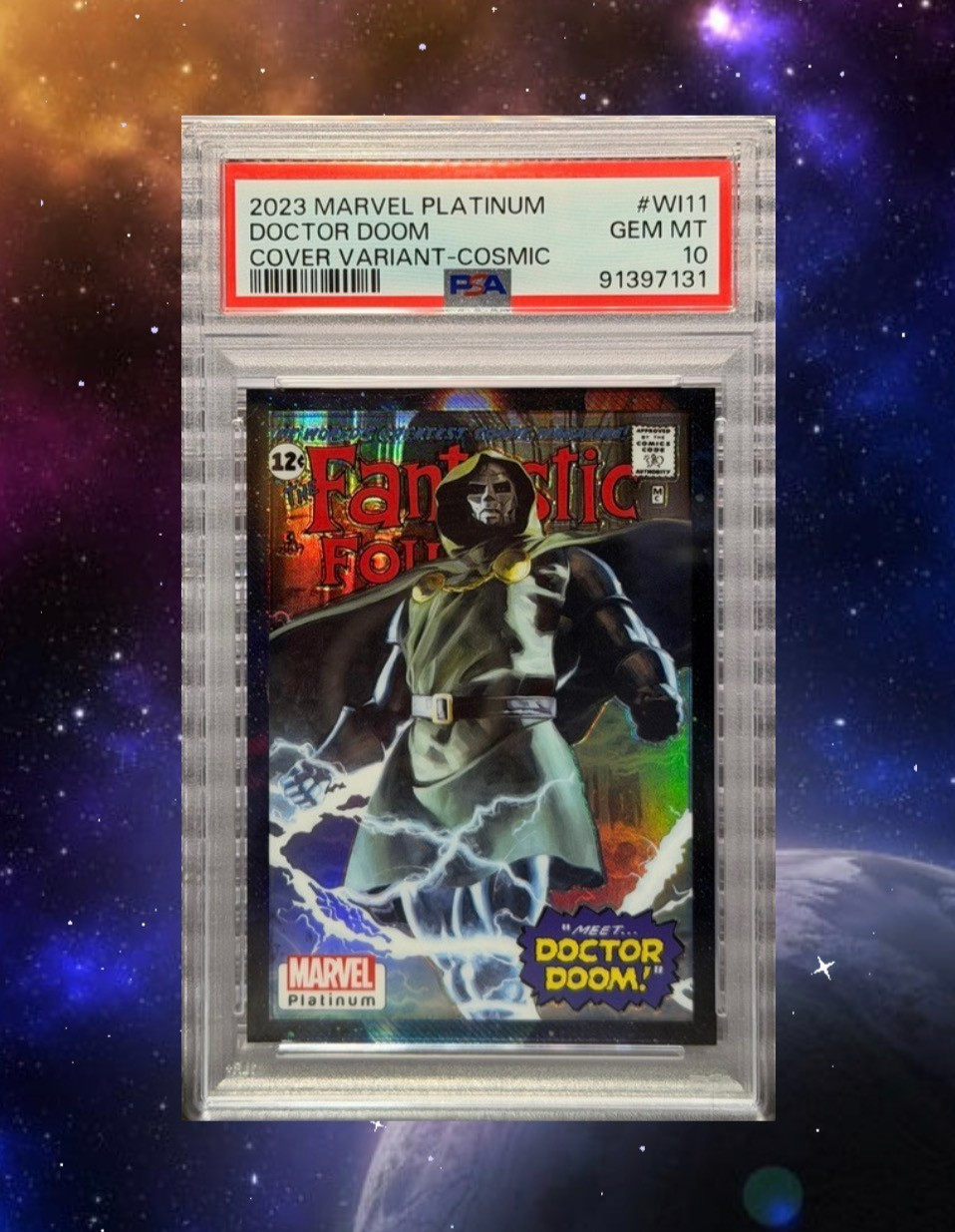 Doctor Doom 2023 Marvel Platinum Cosmic Cover Variant /25 PSA 10 GEM MINT Pop 5 Doctor Doom 2023 Marvel Platinum Cosmic Cover Variant /25 PSA 10 GEM MINT Pop 5