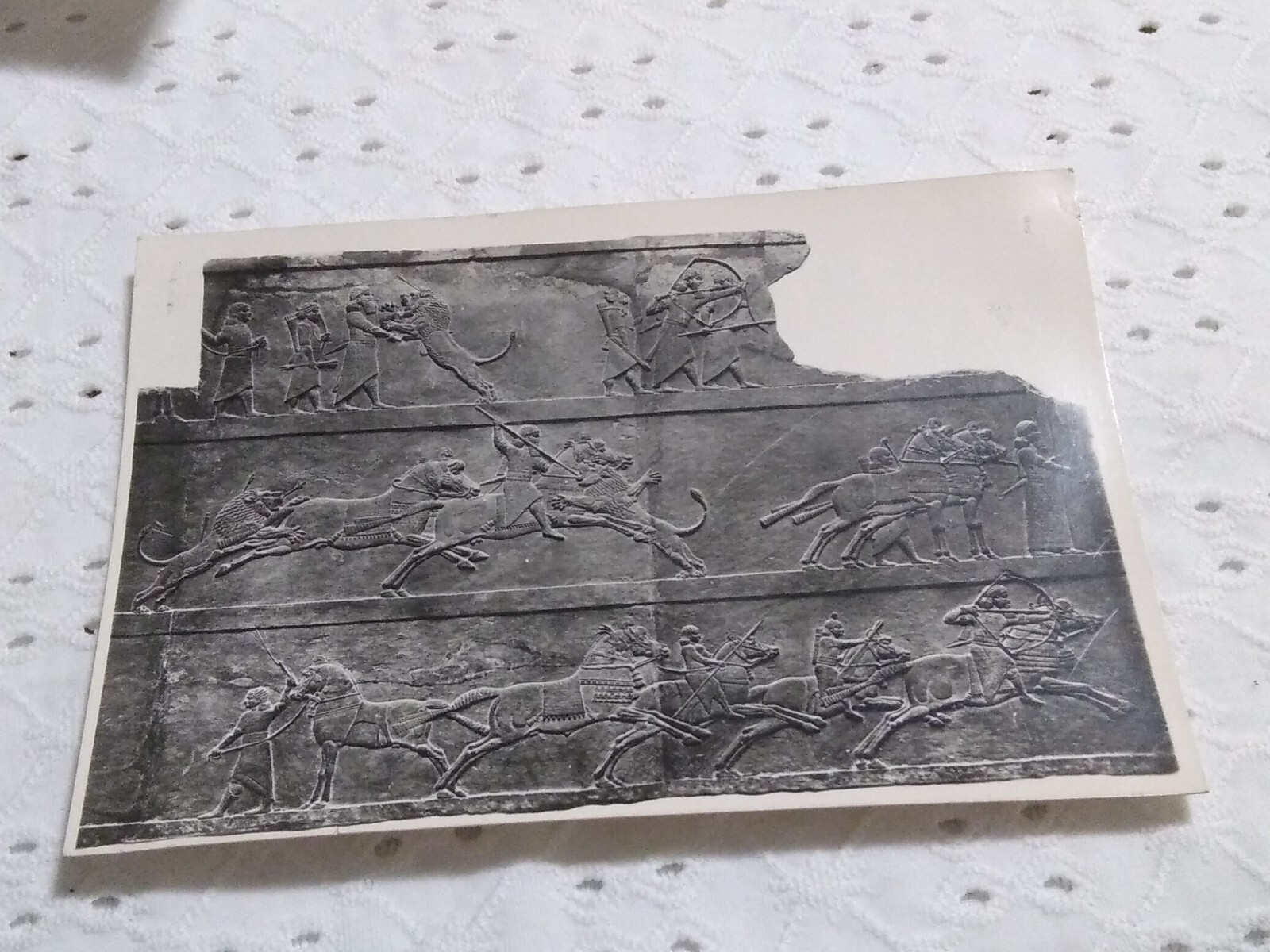 VTG RPPC REAL PICTURE ASHUR-BANI-PAL, KING OF ASSYRIA RARE MUSEUM ART POST CARD VTG RPPC REAL PICTURE ASHUR-BANI-PAL, KING OF ASSYRIA RARE MUSEUM ART POST CARD