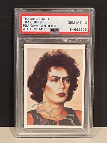 POP 1 1980 Signed TIM CURRY as FRANK N FURTER Trading Card PSA GEM MT 10 AUTO POP 1 1980 Signed TIM CURRY as FRANK N FURTER Trading Card PSA GEM MT 10 AUTO