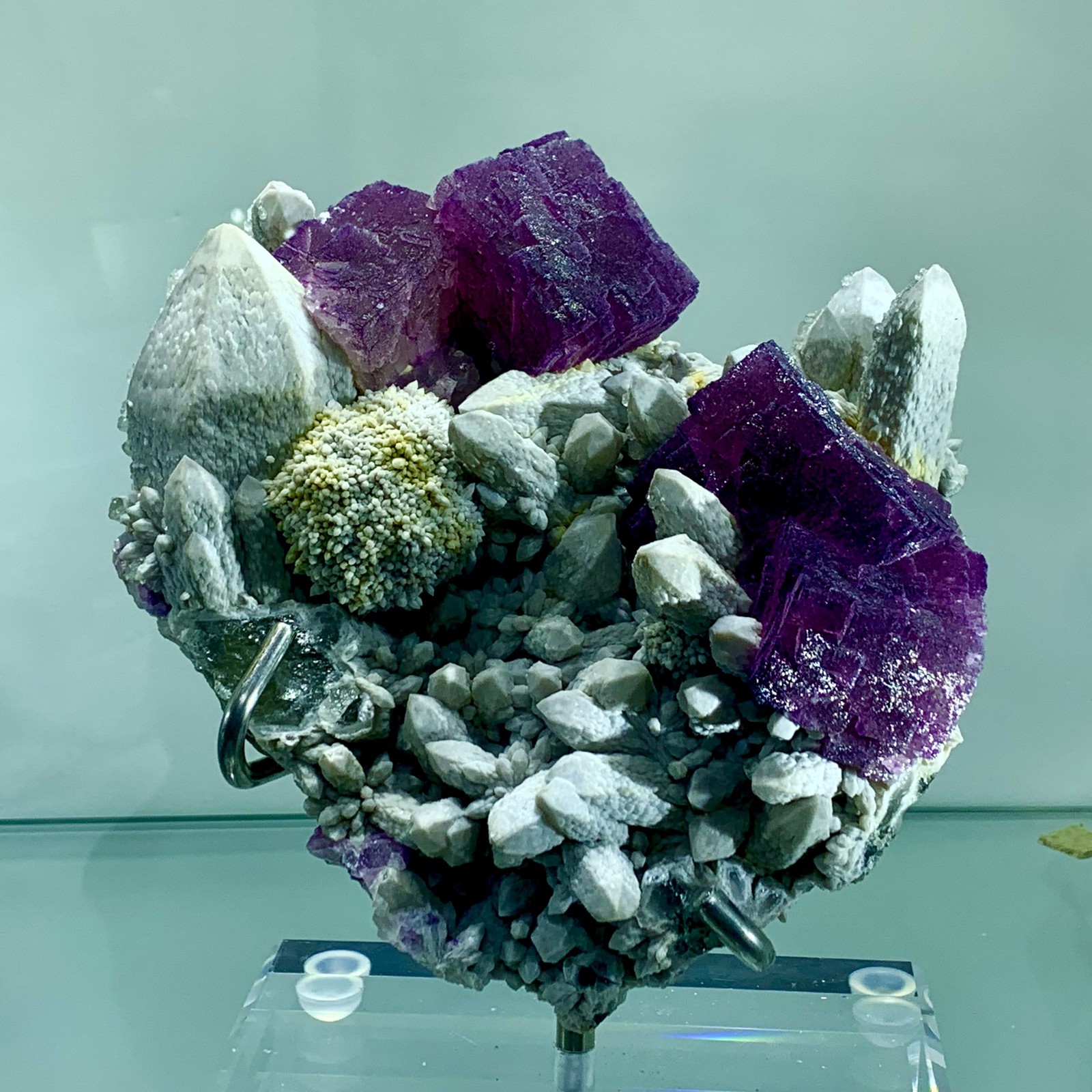 6.27LB Natural velvet purple fluorite with Mongolia cluster crystal mineral