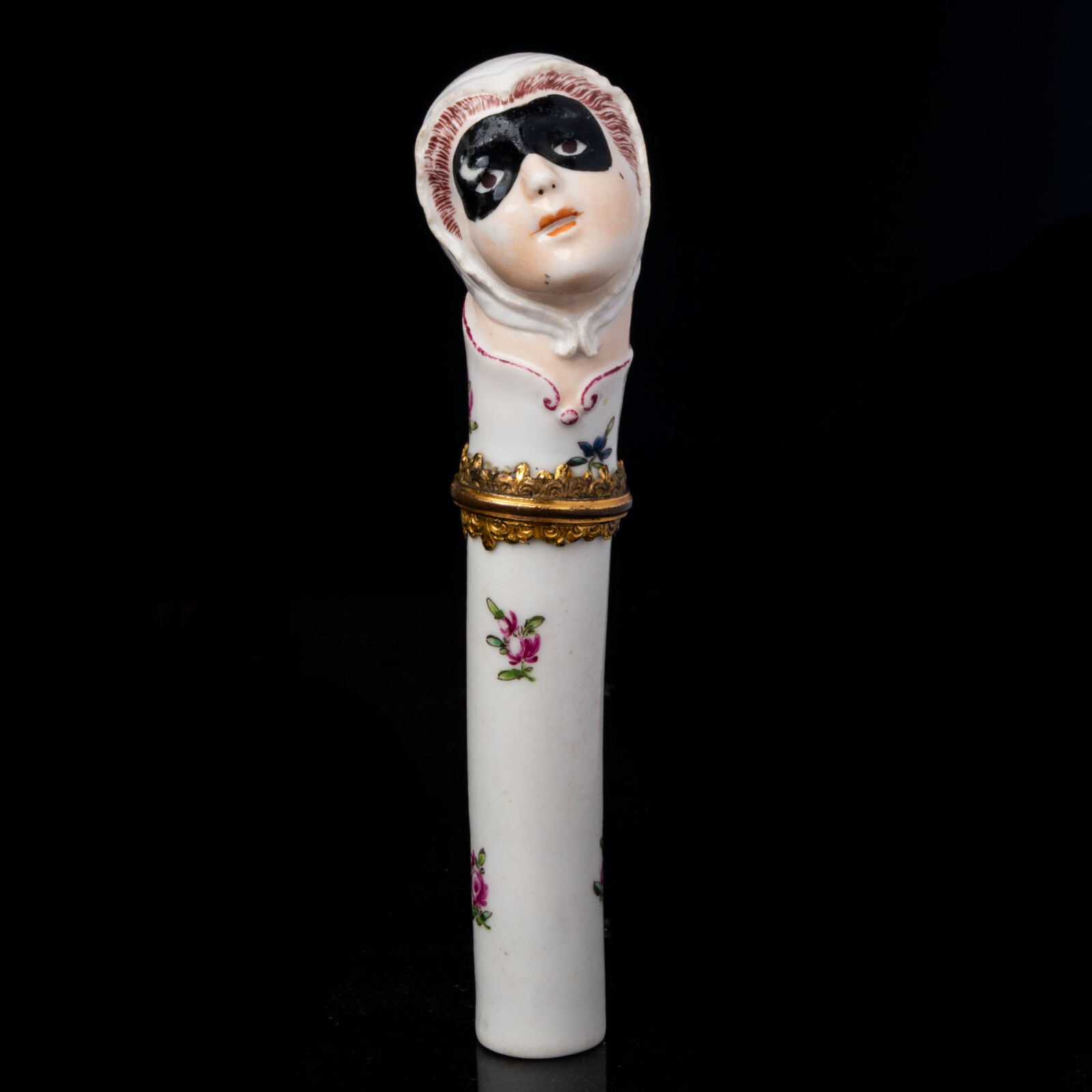 Porcelain Needle Case Bodkin Etui Charles Gouyn St. James Girl-In-A-Swing c.1750