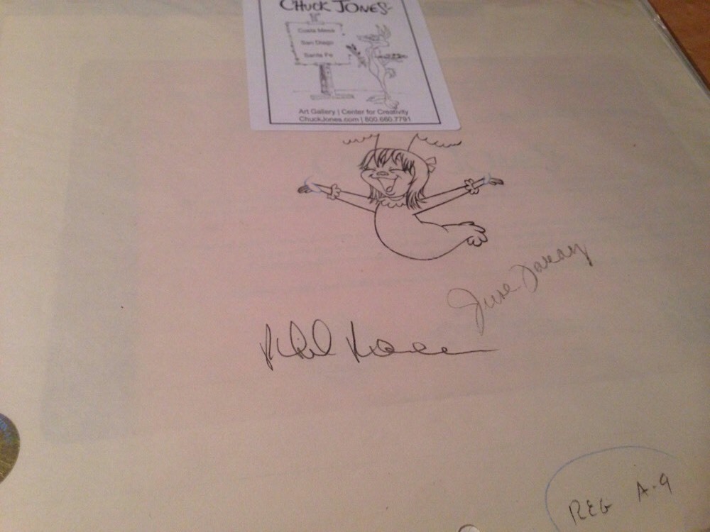 The Grinch Cindy Lou PRODUCTION Drawing & Cell Chuck Jones & JUNE FORAY The Grinch Cindy Lou PRODUCTION Drawing & Cell Chuck Jones & JUNE FORAY