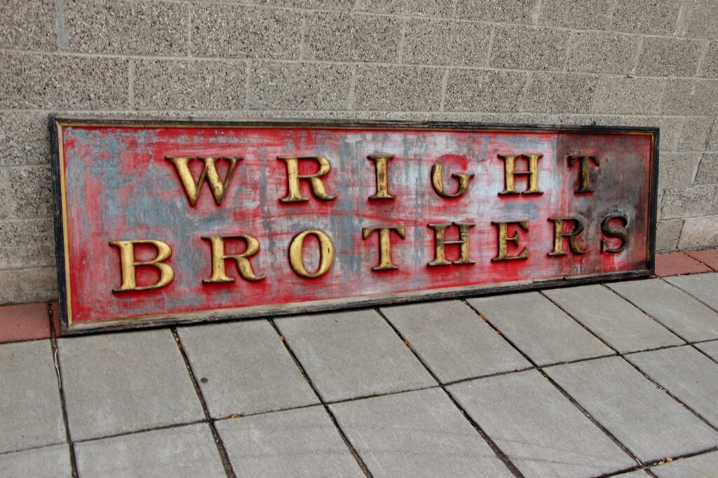 OLD Wright Brothers sign.airplane..see other porcelain neon signs Cadillac, Ford OLD Wright Brothers sign.airplane..see other porcelain neon signs Cadillac, Ford