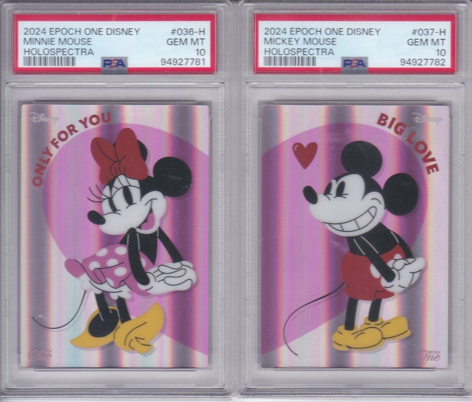 PSA10 2024 EPOCH ONE DISNEY HOLOSPECTRA MINNIE MOUSE & MINNIE MOUSE /20 PSA10 2024 EPOCH ONE DISNEY HOLOSPECTRA MINNIE MOUSE & MINNIE MOUSE /20