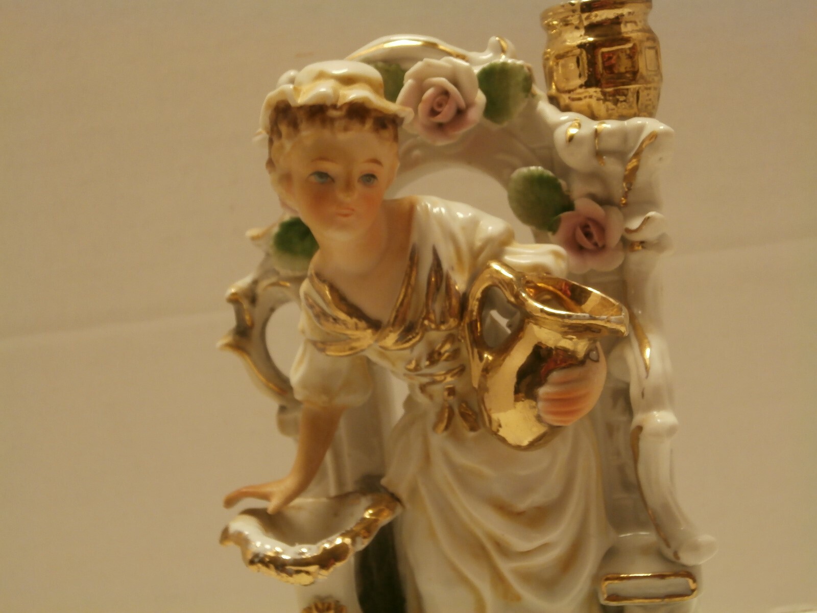 RARE ANTIQUE CAPODIMONTE PORCELAIN FIGURINE FROM ITALY ITALIAN  TICHE ART