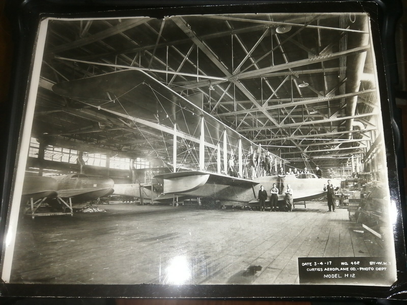 GLENN CURTISS 1917 AEROPLANE FACTORY BUFFALO AVIATION WWI PLANE PHOTO WRIGHT OLD