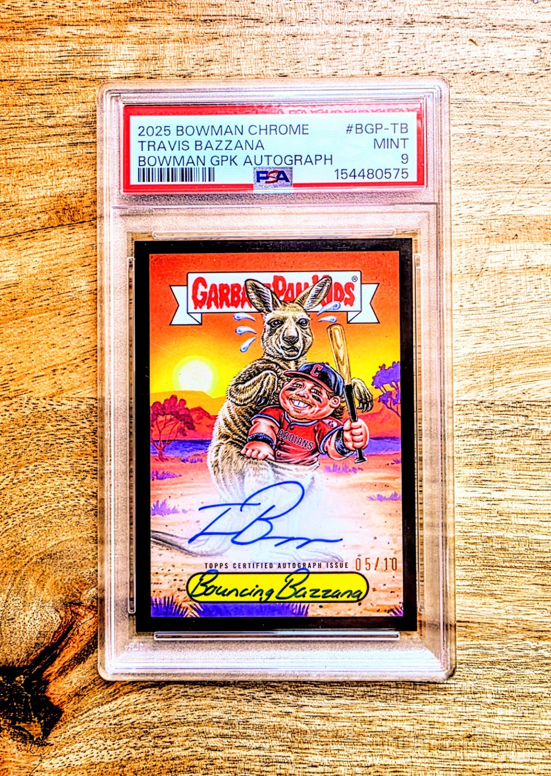 Travis Bazzana Bowman Chrome Garbage Pail Kids (GPK) Auto /10 PSA 9 🔥 