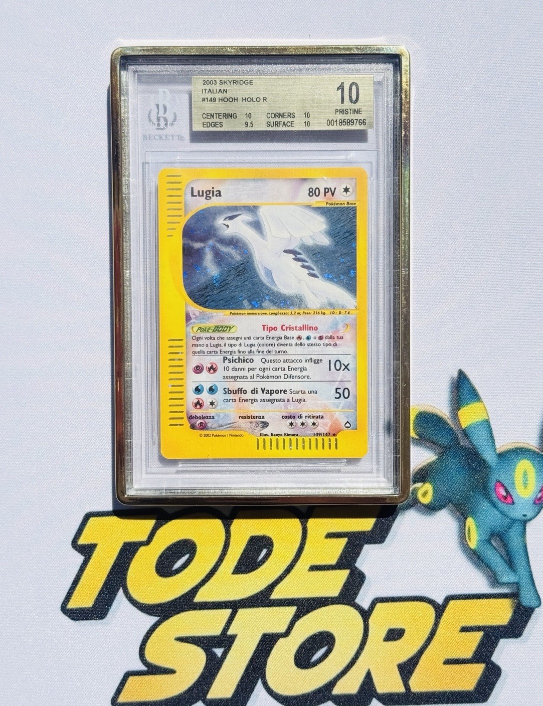 Pokemon Lugia Crystal #149 Holo Aquapolis 2003 ITA BGS 10 PRISTINE POP 1 ๐ฎ๐น Pokemon Lugia Crystal #149 Holo Aquapolis 2003 ITA BGS 10 PRISTINE POP 1 ๐ฎ๐น