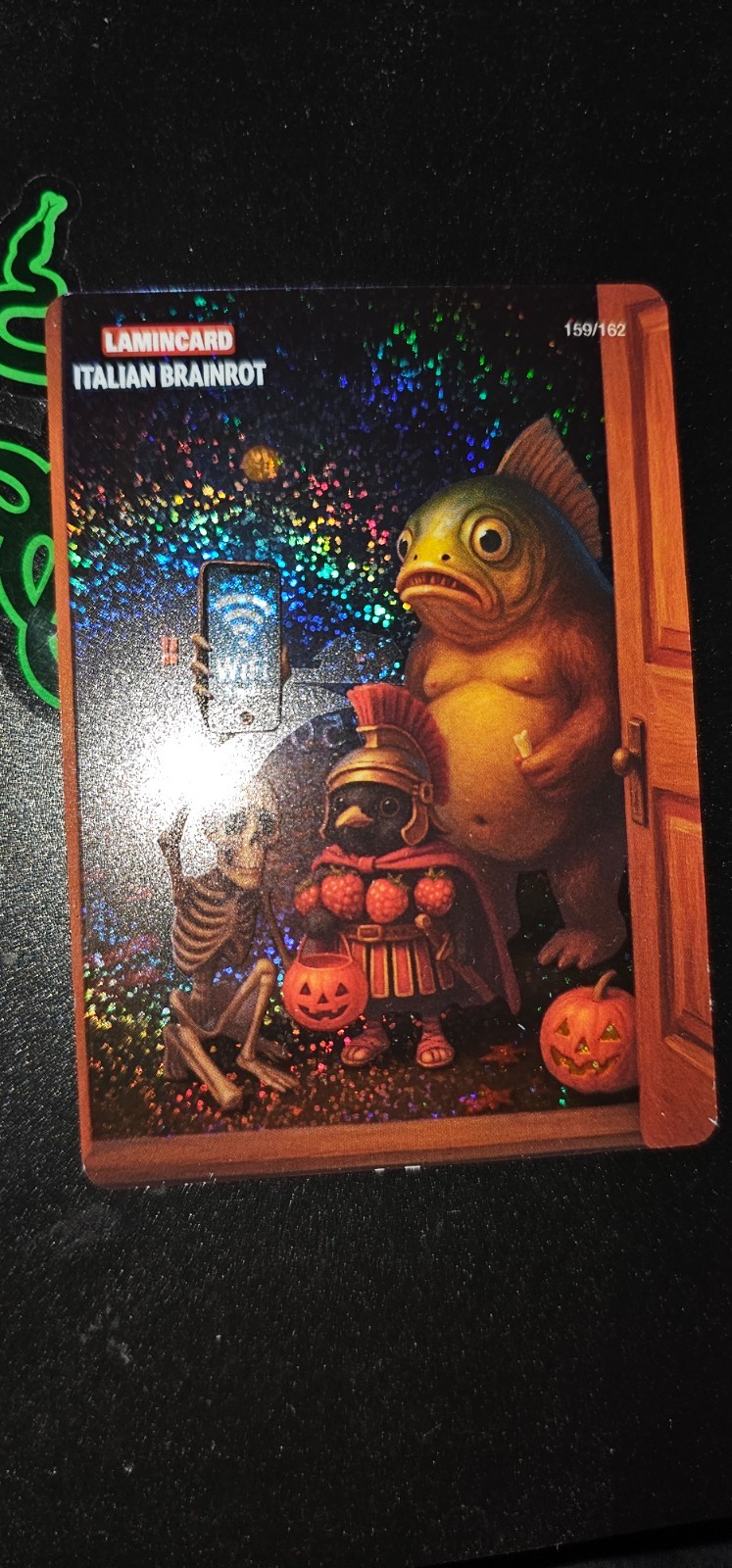 Pack Fresh Lamincard Brainrot Halloween SERIALIZED Etched 455/500 EXTREMELY RARE Pack Fresh Lamincard Brainrot Halloween SERIALIZED Etched 455/500 EXTREMELY RARE