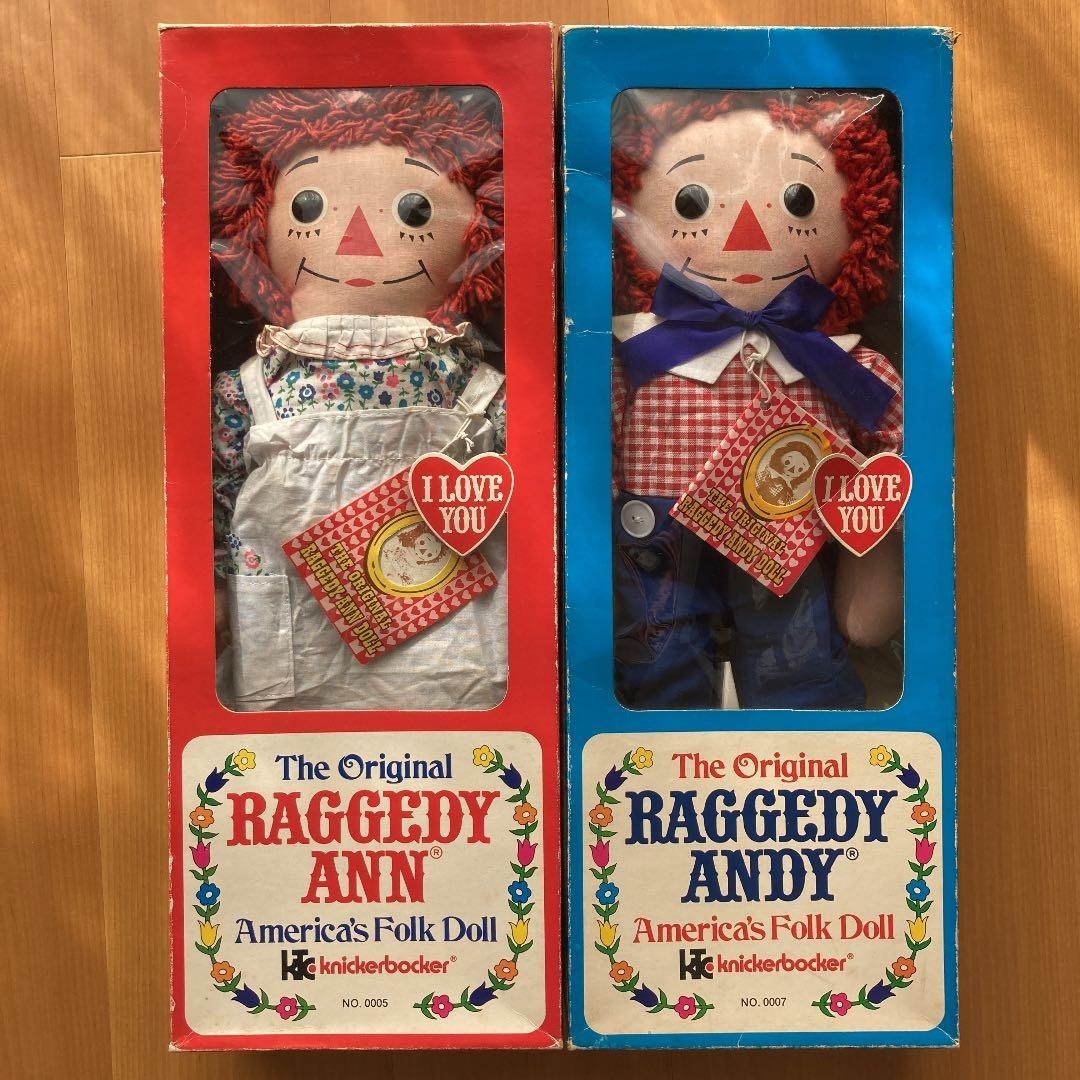 Plush Toy KTC Knickerbocker The Original Raggedy Ann & Andy Manufactured 1971 FS