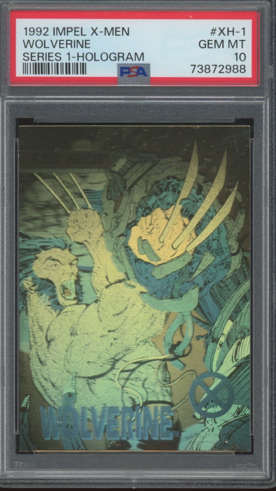 1992 Impel The Uncanny X-Men #XH-1 Wolverine Hologram PSA 10 Only 1 of 6