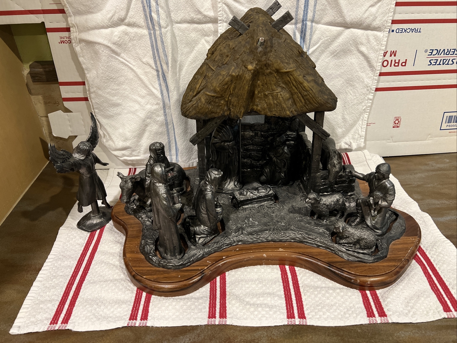 Nativity Scene Set Michael Ricker Heavy Large Solid Pewter 1989 - 1991 Rare Nativity Scene Set Michael Ricker Heavy Large Solid Pewter 1989 - 1991 Rare