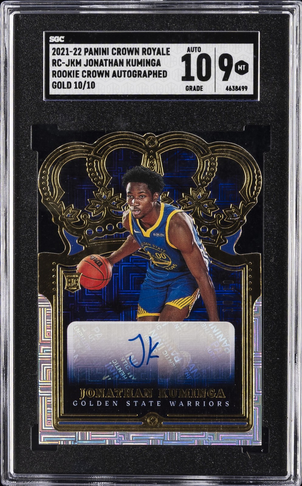 2021-22 PANINI CROWN ROYALE #RC-JKM JONATHAN KUMINGA SGC 9 2021-22 PANINI CROWN ROYALE #RC-JKM JONATHAN KUMINGA SGC 9